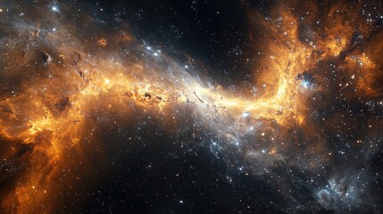 Wall Mural - stunning cosmic nebula with bright colors and stars in space
