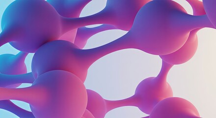 Poster - A bunch of pink spheres are arranged in a pattern
