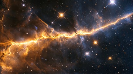 Wall Mural - Breathtaking Cosmic Nebula with Stars and Interstellar Space