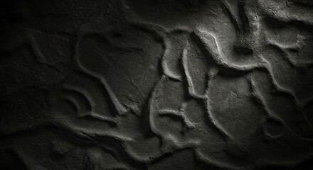Poster - A black and white photo of a rocky surface with a lot of texture