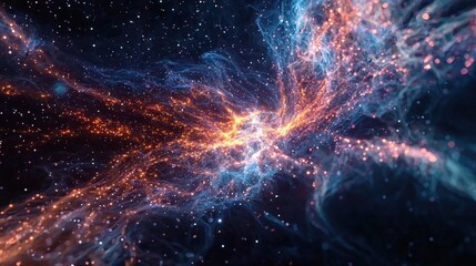 Wall Mural - Stunning Cosmic Explosion in Vast Galaxy with Colorful Nebula