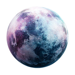 celestial body cosmic sphere space exploration purple blue hues textured surface