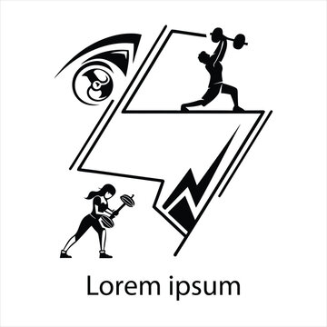 Modern logo design for GYM