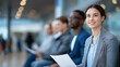 © Denis Yevtekhov - A professional recruitment scene with young candidates awaiting interviews