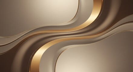 Poster - A gold and white design with a wavy pattern