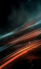 Poster - Abstract glowing lines create a dynamic and modern background with a futuristic style