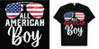 © TARIKUL - All American Boy 4th Of July USA Sunglasses Family Matching T-Shirt