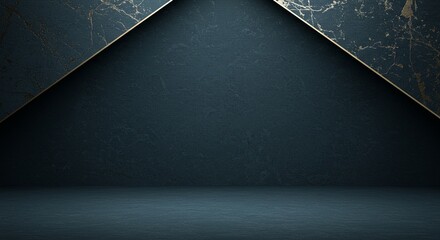 Aufkleber - A large empty room with a gold trim