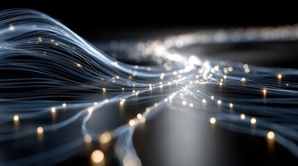 Aufkleber - A series of glowing lines that appear to be connected to one another
