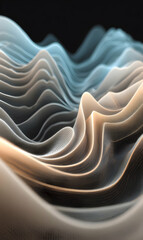 Poster - Abstract wavy lines create a visually stunning and modern background design effect