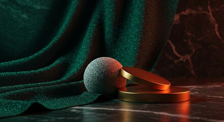 Poster - A gold ball sits on a green cloth