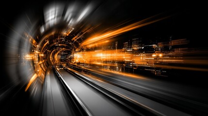 Poster - A high-speed digital passageway symbolizing the movement of communication information
