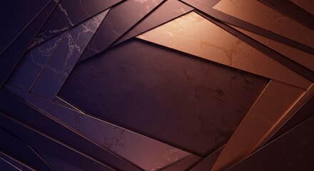 Poster - A black and brown abstract background with a gold border