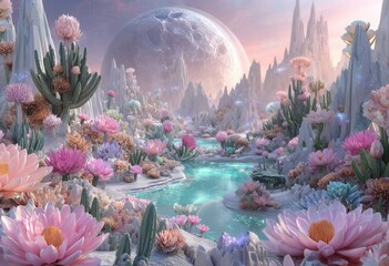 Incredible Artwork of a Foreign Planet - Featuring a Gorgeous and Alien Landscape’ turns into ‘Spectacular Representation of an Intergalactic World - With a Beautiful and Colorful Alien Scene