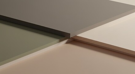 Aufkleber - A photo of four different colored squares, each with a different shade of brown