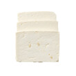 © adfern364 - Stacked Slices of Tofu Isolated on White Surface Ready for Cooking