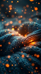 Poster - Illuminated Knitted Texture: An Abstract Display of Light and Soft Fabric