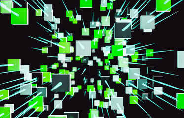 Aufkleber - Digital technology background with big data concept. 3d rendering