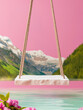 © apimagine - A swing in a magical atmosphere, can also serve as a stylish display podium for showcasing products, blending nature with elegance.