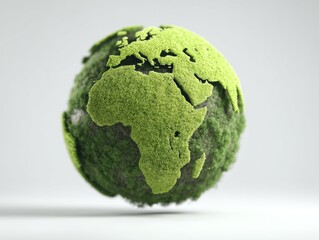 Poster - Sustainable tech and global connections are represented through a digital image of the Earth with network connections