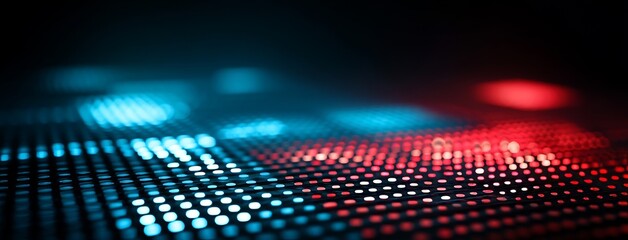 Poster - Blue technology light concept illustration with abstract geometric background