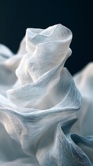 Poster - Ethereal sculpture capturing flow and form, delicate folds in a tranquil composition