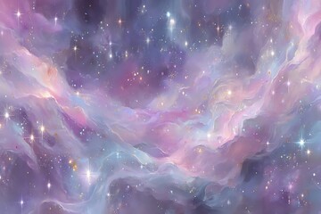 the incredible abstract background is that of a colorful space galaxy cloud nebula, situated within 
