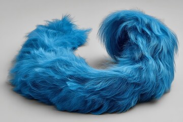Poster - Bright blue fluffy texture on a neutral background ideal for creative design applications