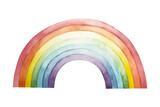 Watercolor hand drawn rainbow magical clipart isolated on background, cartoon transparent png illustration. Baby shower greeting cards or childish birthday invitation. Pony for girls nursery wall art