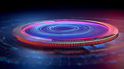 Poster - The management of futuristic digital business data statistics is made possible through technology that visualizes virtual icons and layered data layouts