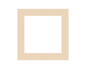 Poster - Retro frame with scalloped edge, neutral color. Simple, versatile design. Perfect for backgrounds, invitations, scrapbooking, crafts and graphic elements.