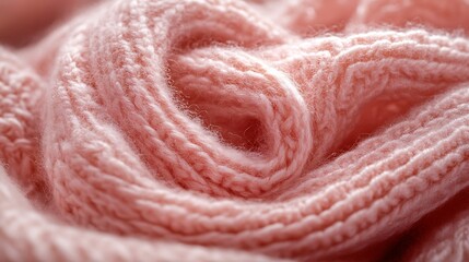 Poster - Delicate pink knit texture creating a soft and comforting background element