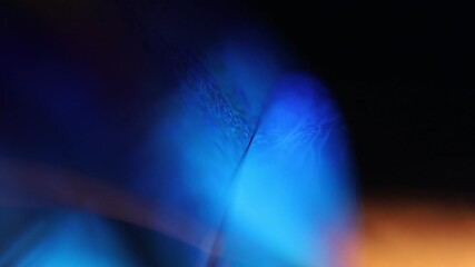 Poster - 	
Deep blue reflections of liquid in macro, bright liquid surface, bubbles in macro, straight lines, cell from liquid, cosmic background, glossy surface panels
