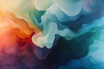 Fototapete - .	•  Surreal abstract style featuring dreamy gradients and ethereal forms 
