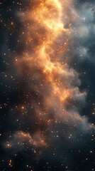 Wall Mural - Colorful cosmic nebula filled with stars and glowing gas clouds in deep space