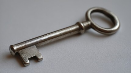 Poster - A simple key resting on a white surface illustrating the concept of documenting measurable success and key results