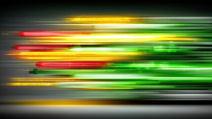 Poster - A green and red abstract background representing momentum and the concept of locking in speed for progress