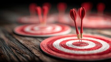Poster - Dart hitting illustrating precision and success in checking alignment with strategic execution goals