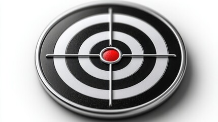 Poster - Symbol with a red dot highlighting focus area and visual isolation in conceptual representation of importance