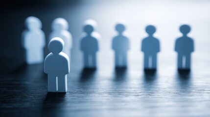 Poster - Group of people standing in a line representing the concept of claiming ownership and taking full responsibility together