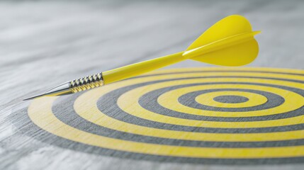 Poster - Dart hitting a illustrating the concept of clarifying goals to remove ambiguity in achievement