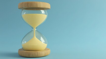 Poster - Hourglass representing the concept of collapsing wait times and removing unnecessary delays in business processes