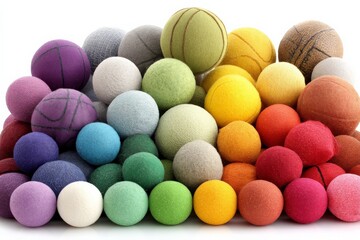 Aufkleber - Vibrant collection of colorful textured balls arranged in a visually appealing display