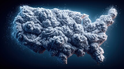 Poster - dramatic cloud of smoke representing the concept of cloud-based budgeting tools for online financial