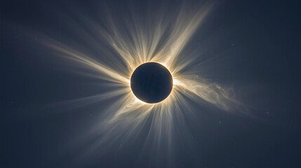 Wall Mural - a scientific and astrological phenomenon, the solar eclipse is a natural event that occurs very rare