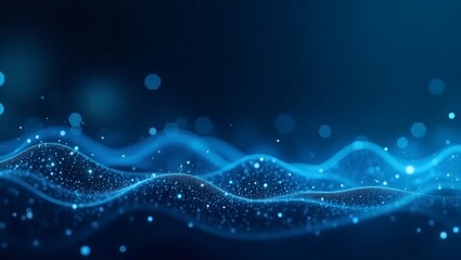 Aufkleber - Abstract wavy pattern of blue light. The image creates a sense of depth and movement, perfect for a variety of uses, and is sure to elevate your project