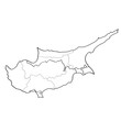 © Morvai - Map of Cyprus with country and region borders
