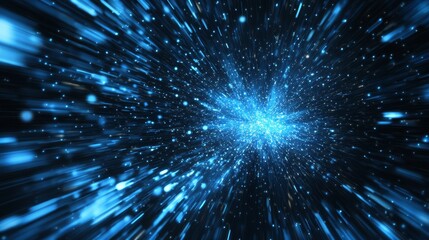 Poster - Hyperspace Jump: A Digital Rendering of Accelerated Light and Cosmic Rays
