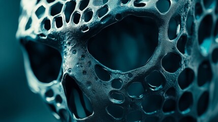 Aufkleber - Ethereal Metallic Structure with Intricate Hole Patterns and Subtle Tones