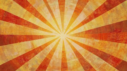 Poster - A vector of radiant sun rays overlapping in a radial burst, using soft shades of yellow and orange to create a warm, inviting vibe